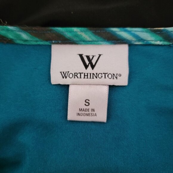 Worthington Womens Top Size Small Cowl Neck Cold Shoulder Sleeves - Picture 3 of 14